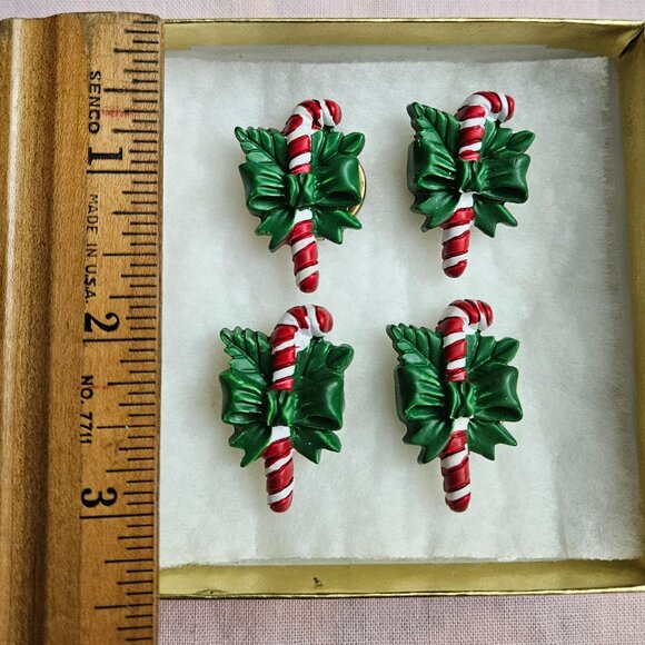 Christmas "Candy Cane" Button Covers - Picture 5 of 5